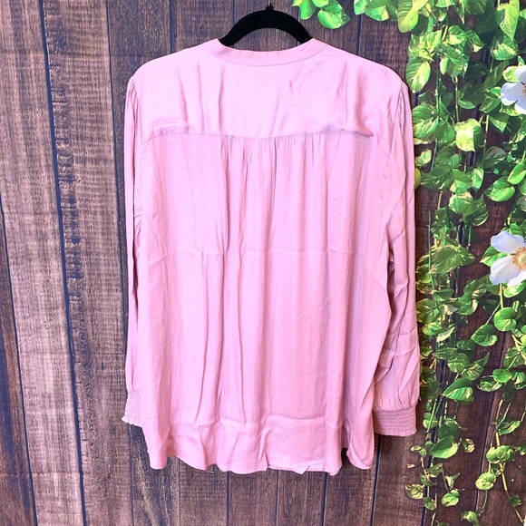 Loft plus : pleated mauve color blouse-103 - Picture 7 of 8